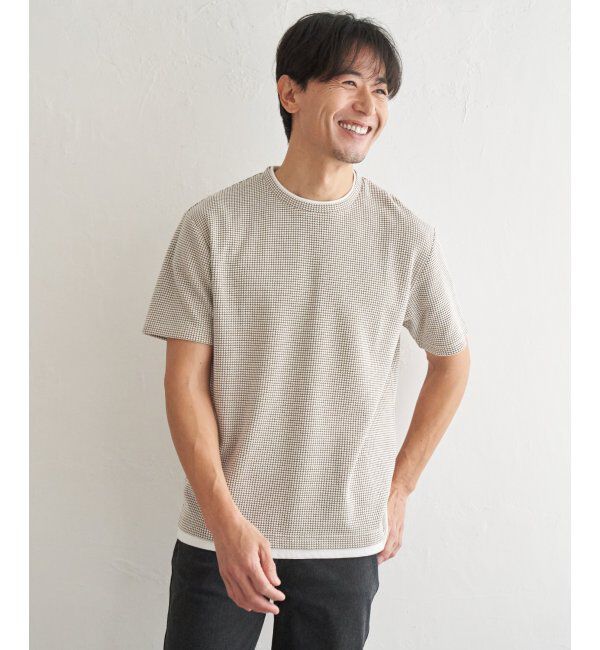 ikka「【抗菌防臭】冷感ドライワッフルフェイクT」|Tシャツ・カットソー|