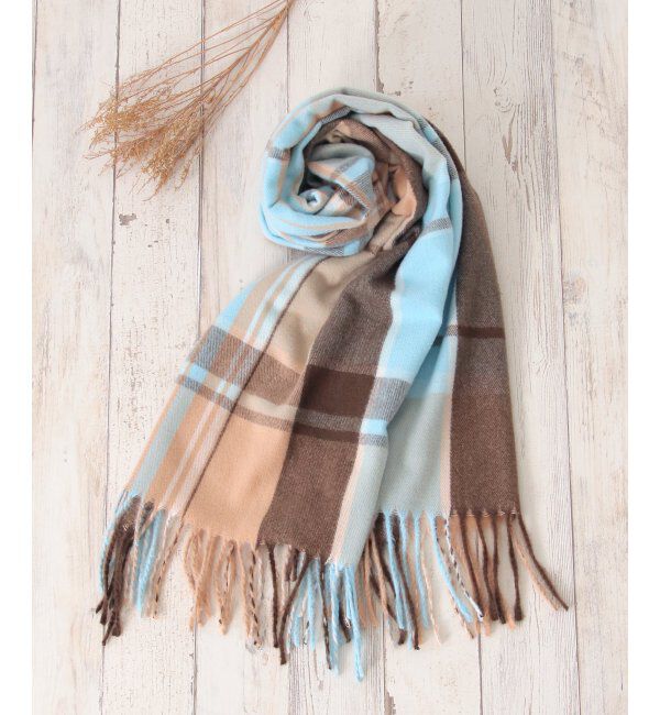 Lbc with Life「チェックストール 22AW-1」|マフラー|