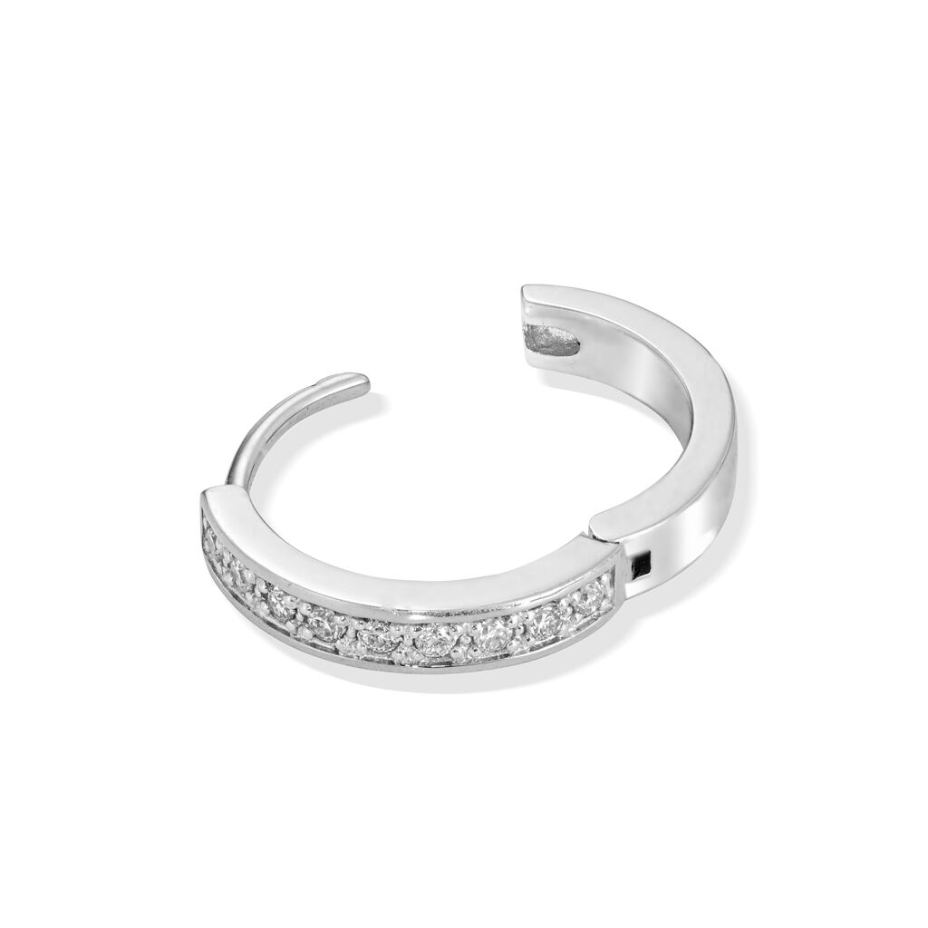 STAR JEWELRY「DAIMOND CLICK HOOP PIERCED EARRING(MS/片耳用)」|ピアス|