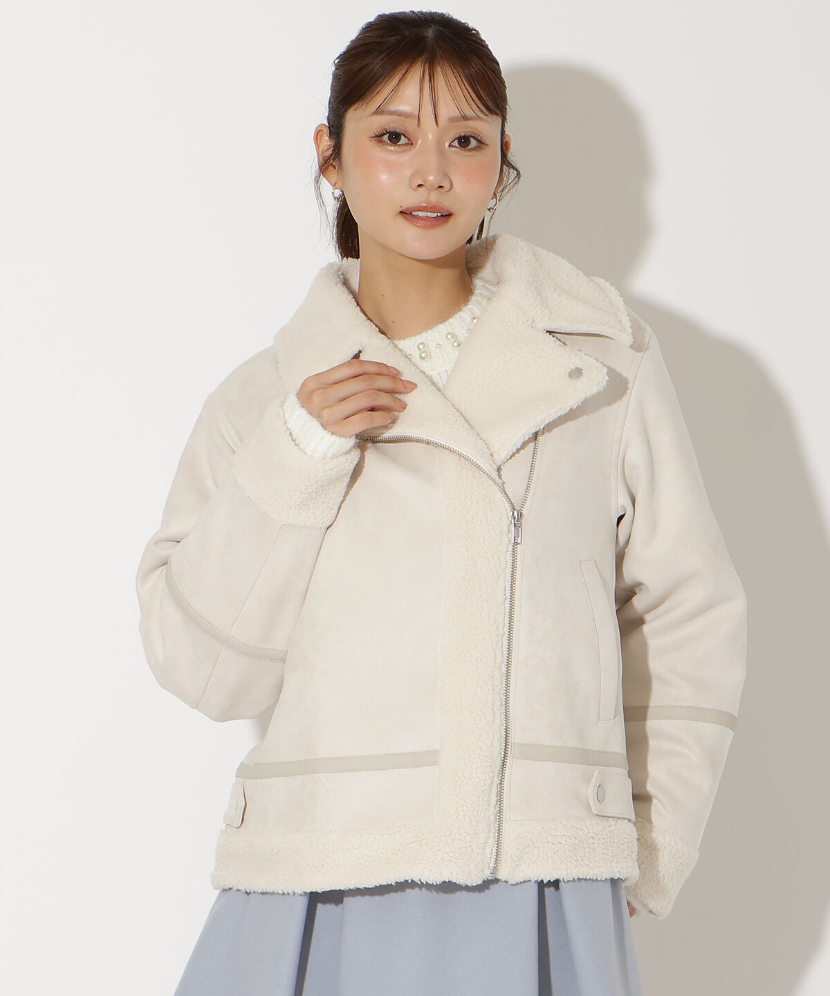 アンドクチュール「ムートンボアライダースブルゾン」|その他|