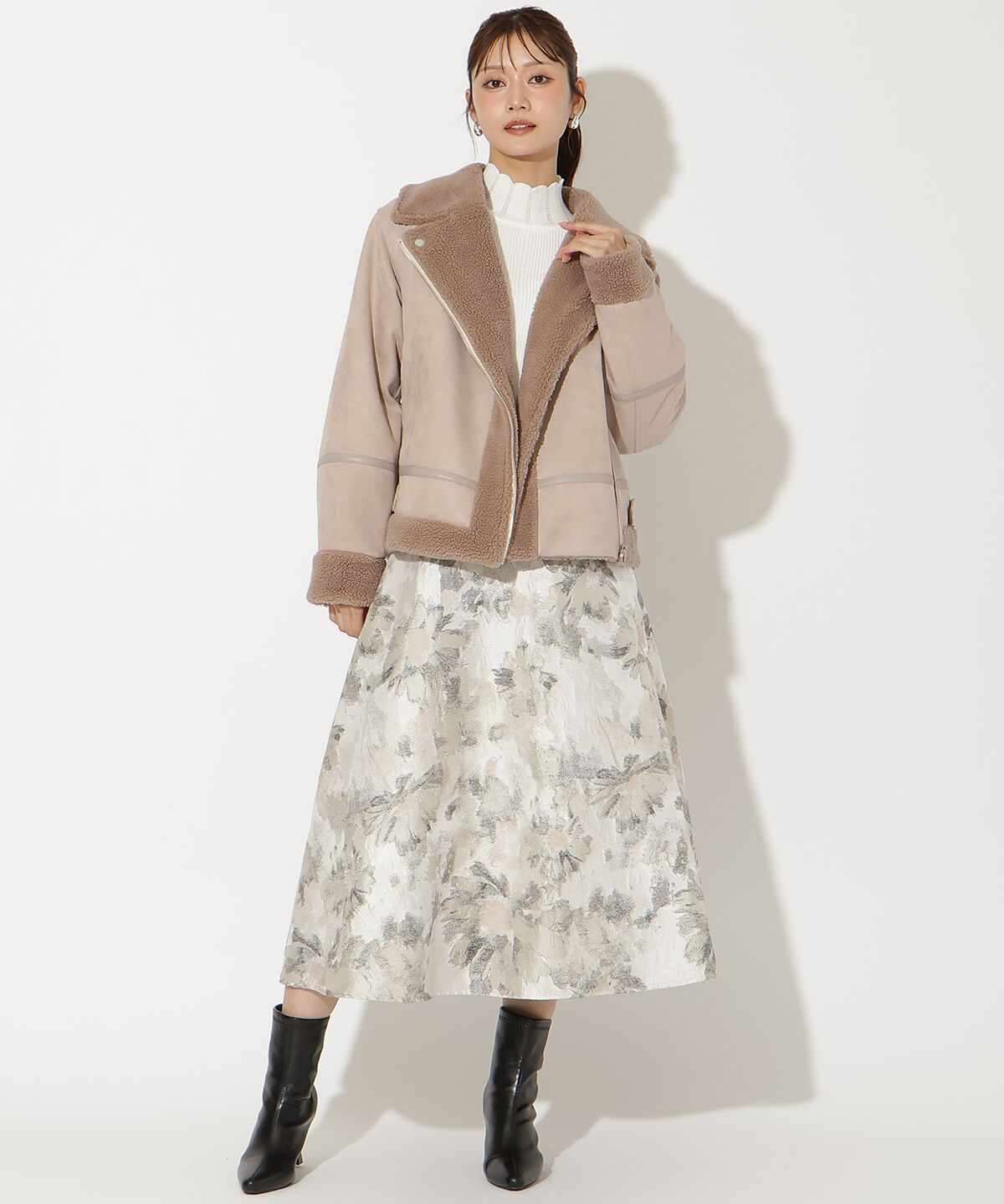 アンドクチュール「ムートンボアライダースブルゾン」|その他|