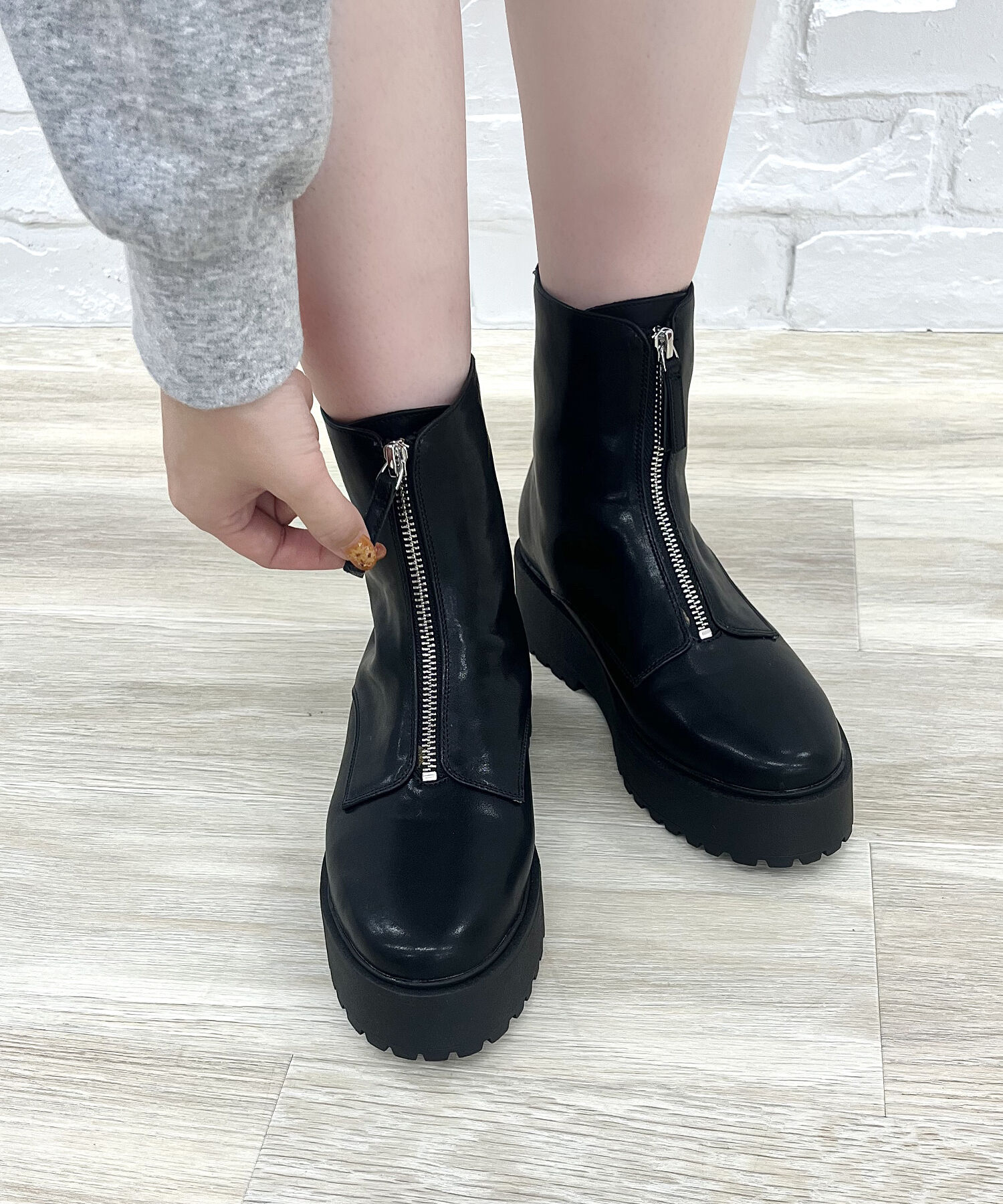 ORiental TRaffic「厚底フロントジップブーツ/31402」|ショートブーツ|