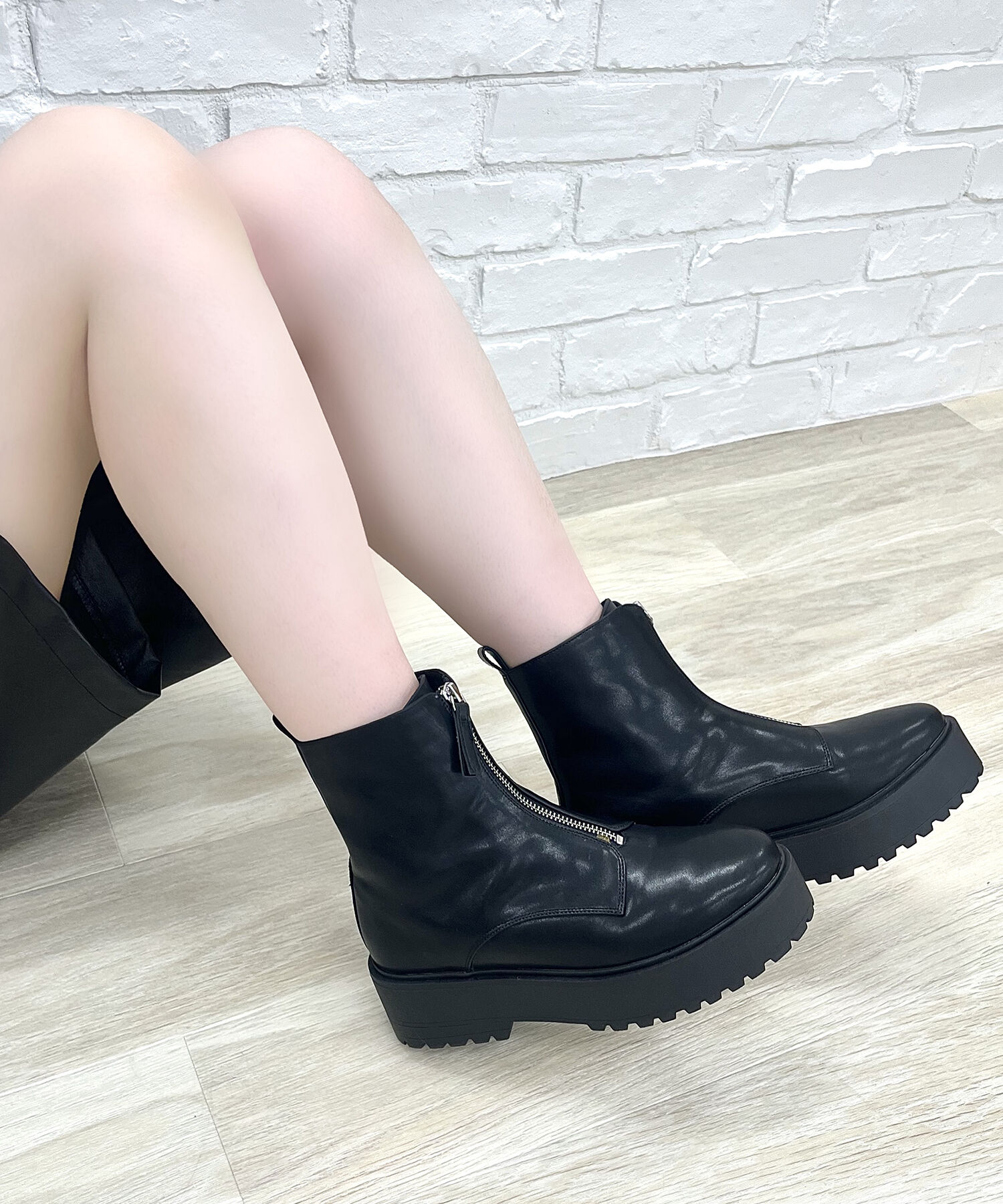 ORiental TRaffic「厚底フロントジップブーツ/31402」|ショートブーツ|