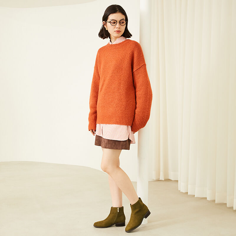 WA Oriental TRaffic「ゴールドジップスクエアトゥブーツ/32408」|ショートブーツ|