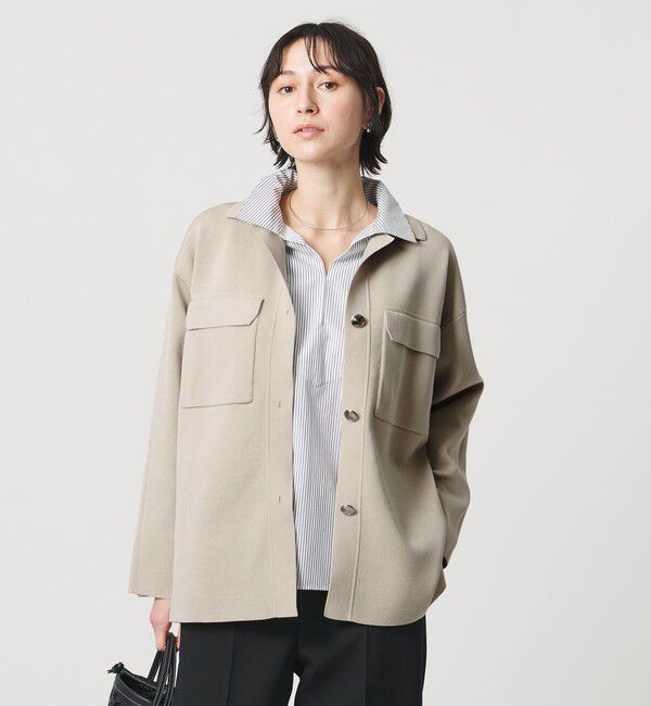 UNITED ARROWS「2WAY ミラノリブ ニット ジャケット ‐ウォッシャブル‐」|カーディガン|