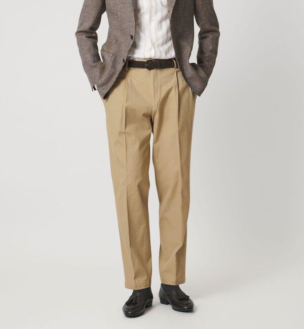 UNITED ARROWS「ツイル カルゼ ２プリーツ キャロット パンツ」|チノ|
