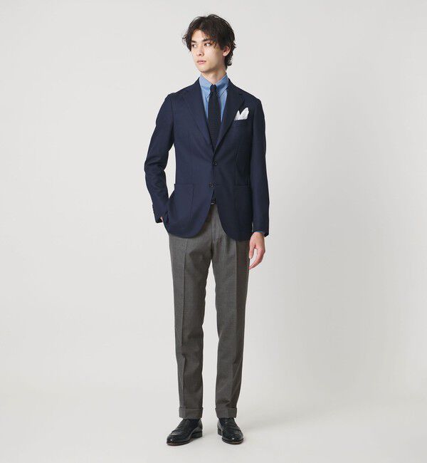 UNITED ARROWS「トロピカル クリース テーパード 1プリーツ スラックス」|チノ|