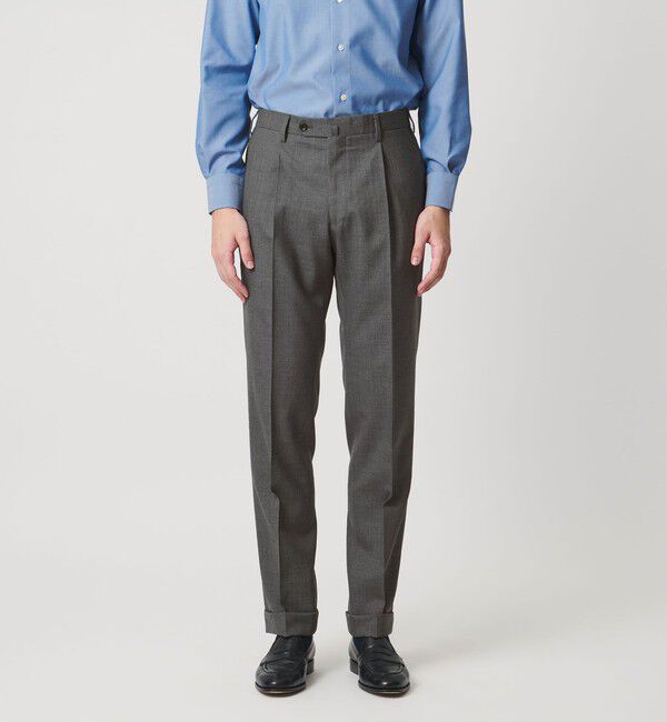 UNITED ARROWS「トロピカル クリース テーパード 1プリーツ スラックス」|チノ|