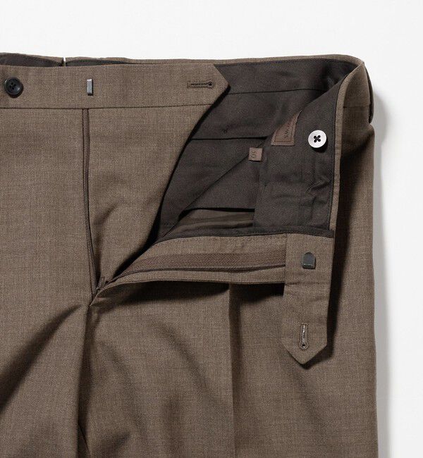 UNITED ARROWS「トロピカル クリース テーパード 1プリーツ スラックス」|チノ|