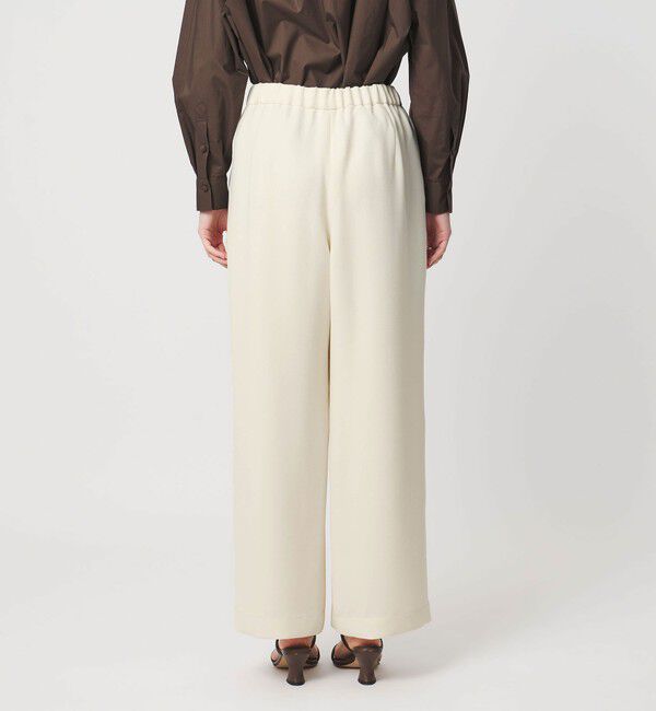 UNITED ARROWS「COMFY ストレート イージーパンツ  WHITE ‐防汚 UVカット ウォッシャブル‐」|スラックス|