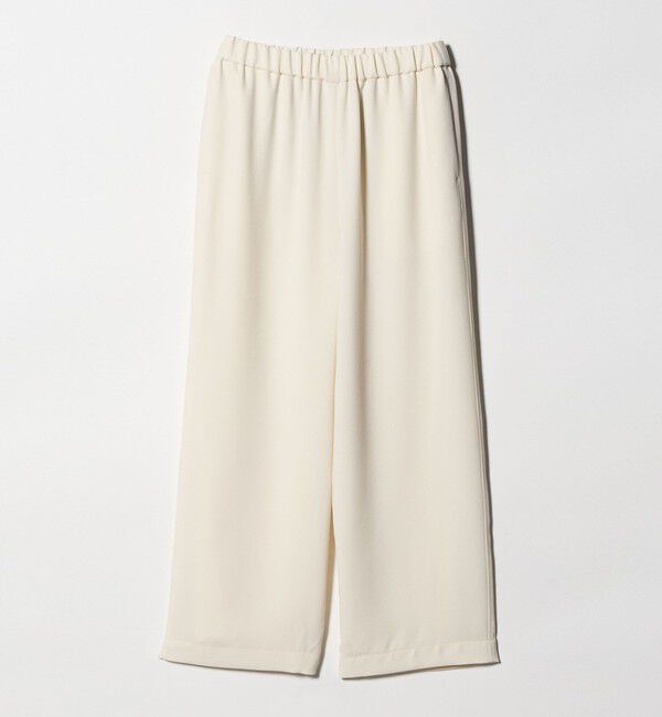 UNITED ARROWS「COMFY ストレート イージーパンツ  WHITE ‐防汚 UVカット ウォッシャブル‐」|スラックス|