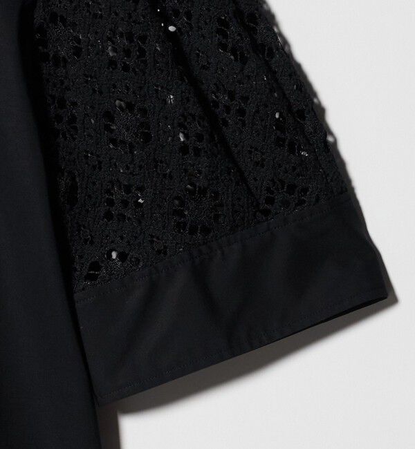 UNITED ARROWS「ラッセルレース コンビ シャツ ‐ウォッシャブル‐」|シャツ・ブラウス|