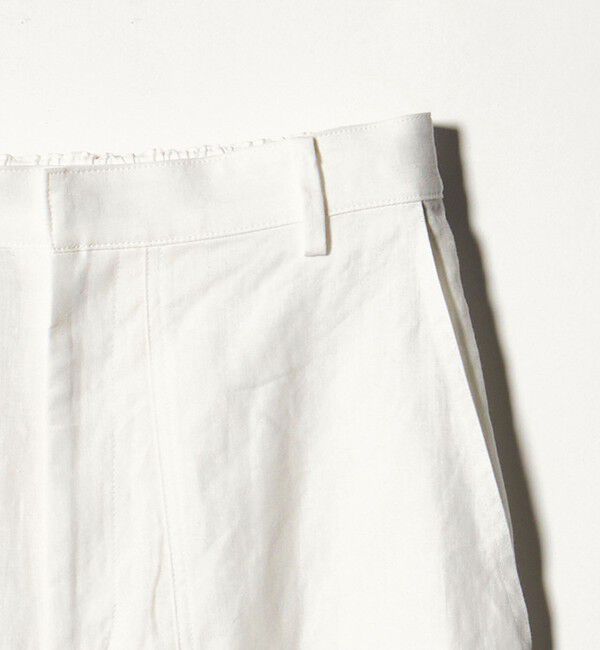 UNITED ARROWS「リネン パッチポケット イージーパンツ WHITE ‐ウォッシャブル‐」|チノ|