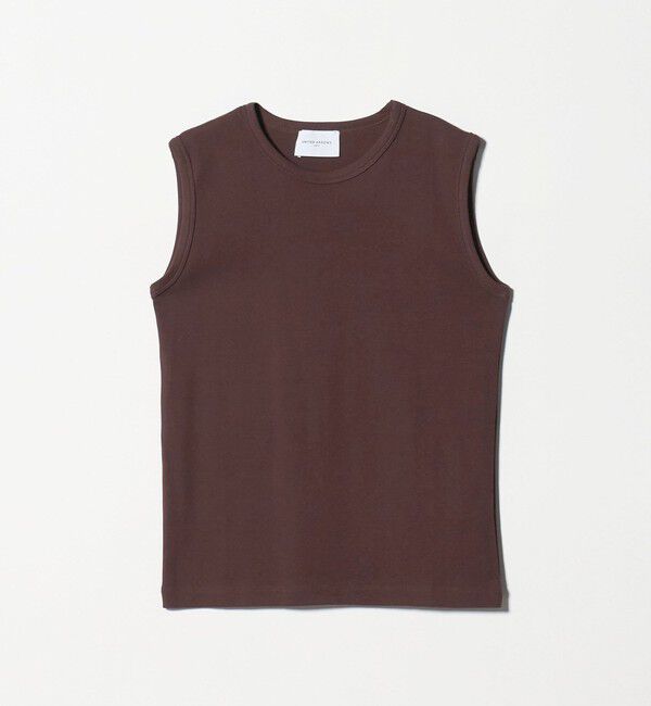 UNITED ARROWS「コットン フライス ノースリーブトップス」|Tシャツ・カットソー|DK.BROWN