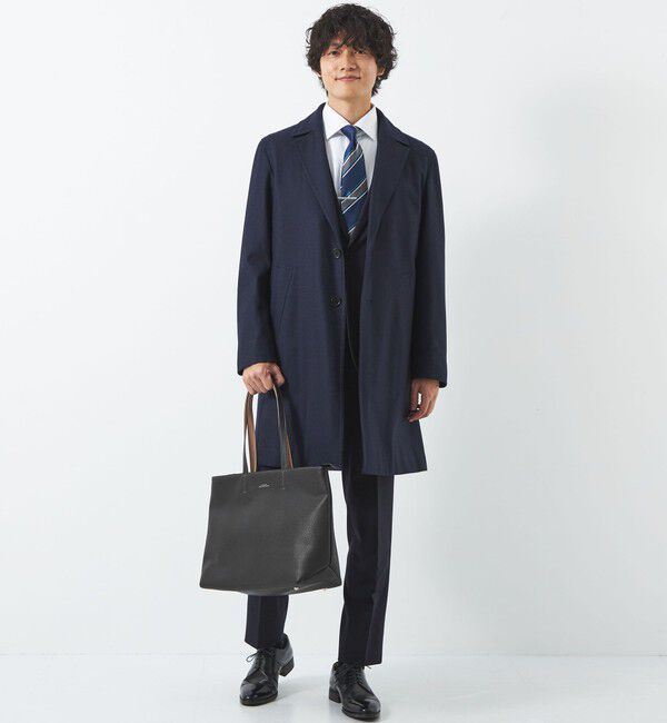 UNITED ARROWS green label relaxing「シボ レザーライク ジップ トート バッグ」|トートバッグ|