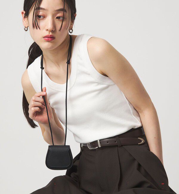 UNITED ARROWS green label relaxing「フラップ ポーチネックレス」|ネックレス|BLACK