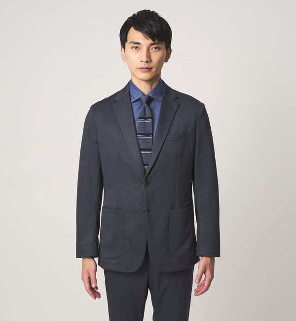 UNITED ARROWS green label relaxing「A+ プリントジャージ 2B スタンダード セットアップ ジャケット -ウォッシャブル・ストレッチ-」|テーラードジャケット|