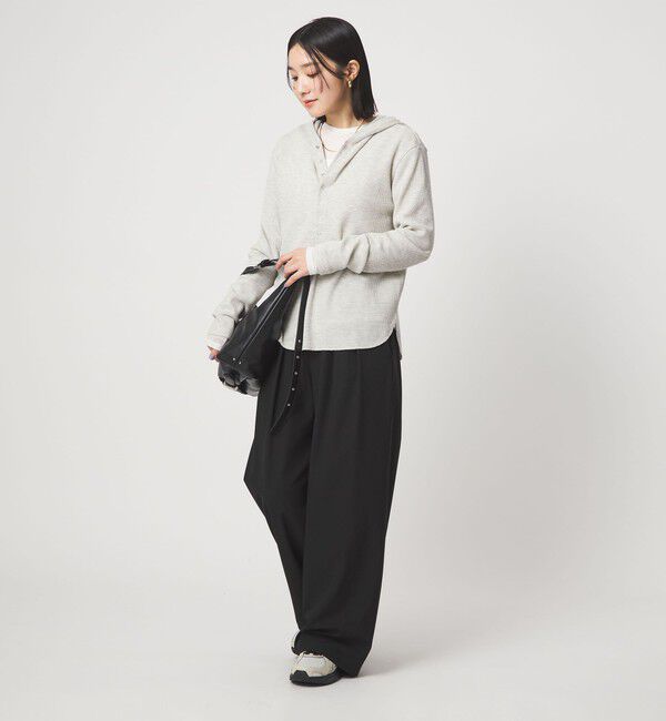 UNITED ARROWS green label relaxing「【WEB限定】＜at ease＞ワッフル フード ロングスリーブ カットソー」|Tシャツ・カットソー|