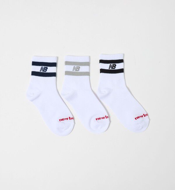 UNITED ARROWS green label relaxing「＜New Balance＞ラインソックス 3P / キッズ  」|ソックス|その他1