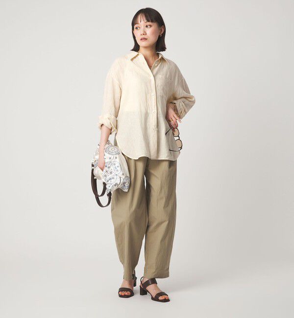 UNITED ARROWS green label relaxing「【結論シリーズ】リネン2WAYシャツ［size SHORTあり］」|シャツ・ブラウス|
