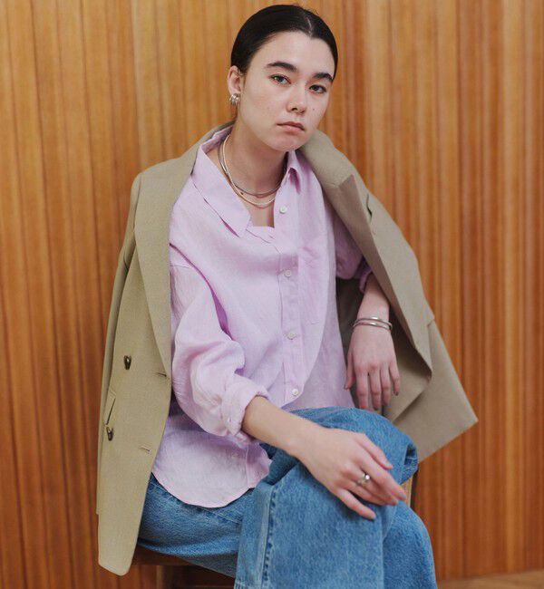 UNITED ARROWS green label relaxing「【結論シリーズ】リネン2WAYシャツ［size SHORTあり］」|シャツ・ブラウス|