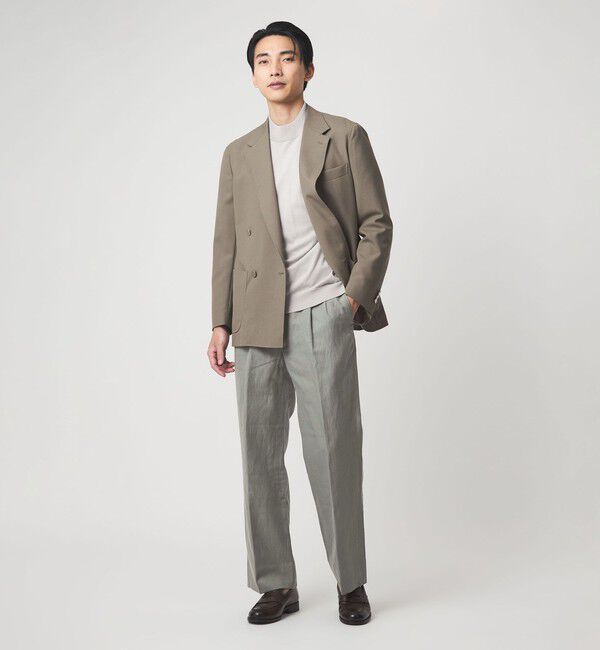 UNITED ARROWS green label relaxing「TW タンブラー 2プリーツ ワイド スラックス」|スラックス|