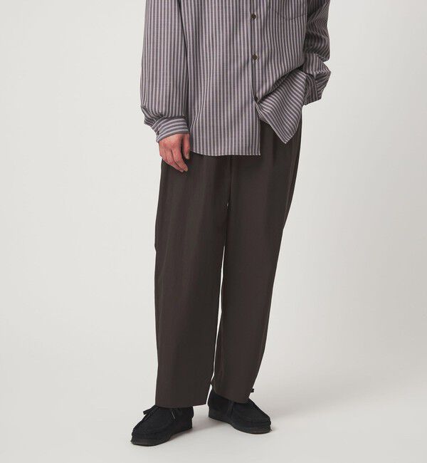 UNITED ARROWS green label relaxing「FINE BASIC コットンナイロン ツイル 2プリーツ W4 ワイドスラックス」|その他|