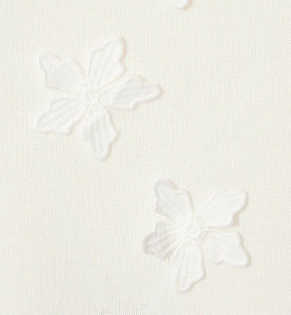 EMMEL REFINES「＜EMMEL REFINES＞EM HW フラワーモチーフ ショートスリーブ ニット」|ニット・セーター|