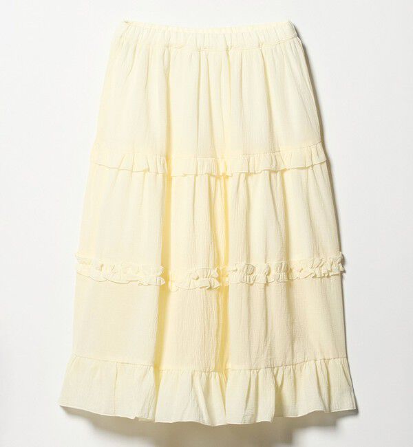 UNITED ARROWS green label relaxing「楊柳フリル ロングスカート / キッズ  140cm-160cm」|スカート|OFF WHITE