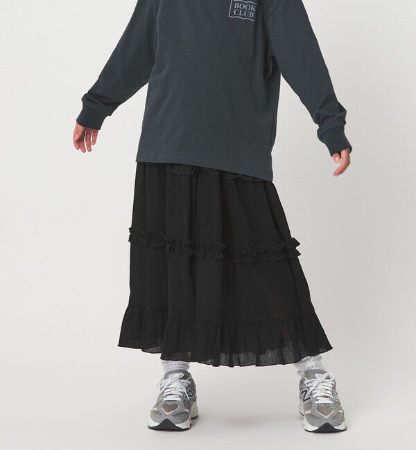 UNITED ARROWS green label relaxing「楊柳フリル ロングスカート / キッズ  140cm-160cm」|スカート|