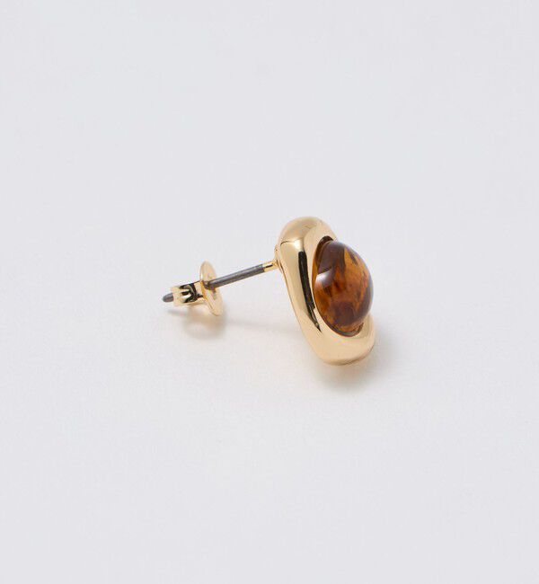 UNITED ARROWS green label relaxing「オーバルマーブル＆メタルフレーム ピアス」|ピアス|