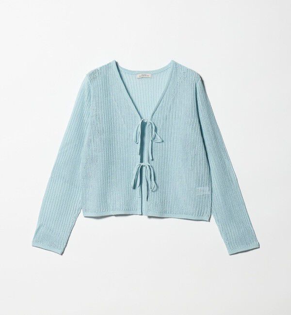 UNITED ARROWS green label relaxing「メッシュ リボン Vネック カーディガン」|カーディガン|