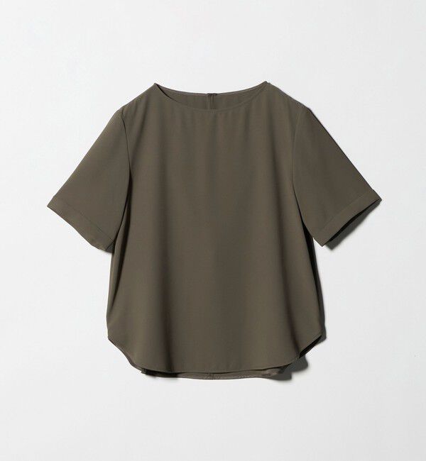 UNITED ARROWS green label relaxing「クルーネック ショートスリーブ ブラウス マシンウォッシャブル UVカット」|シャツ・ブラウス|DK.GRAY