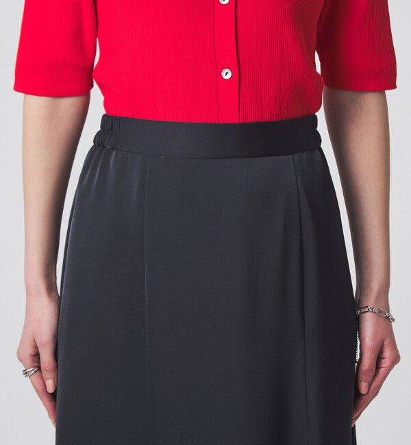 UNITED ARROWS green label relaxing「サテン セミナロー スカート」|フレア|