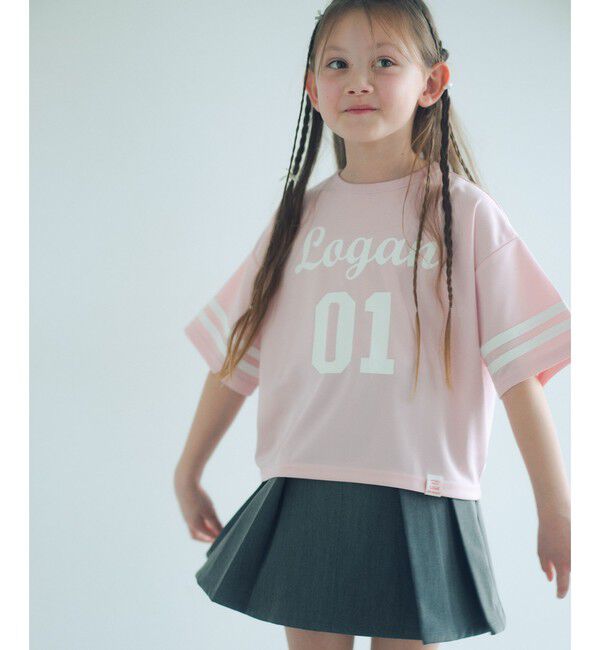 UNITED ARROWS green label relaxing「【別注】＜LOGAN knitting mills＞ナンバリング Tシャツ / キッズ  120cm-160cm」|Tシャツ・カットソー|LT.PINK