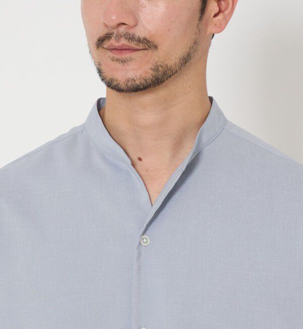 BEAUTY&YOUTH UNITED ARROWS「【WEB限定 WARDROBE SMART】ドレープ  バンドカラー スキッパーシャツ」|シャツ・ブラウス|