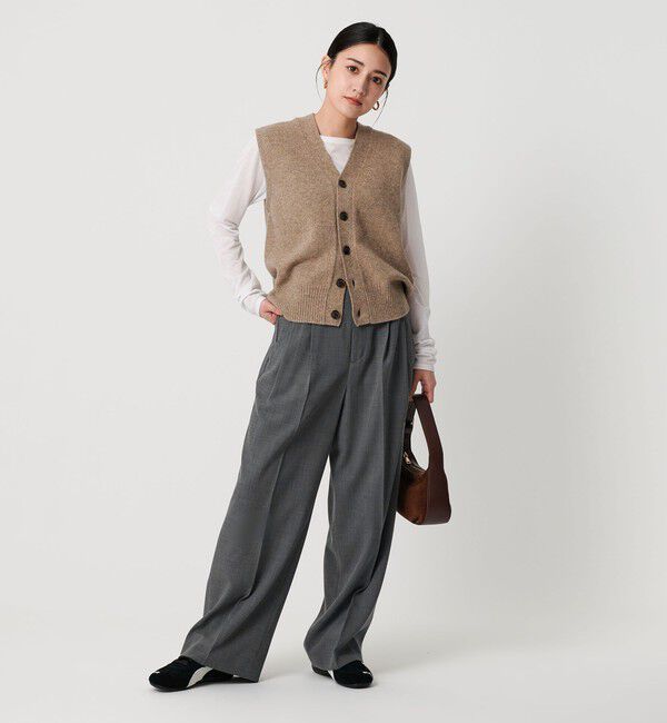 BEAUTY&YOUTH UNITED ARROWS「ポリエステルブレンド ２タック タブワイドパンツ」|その他|