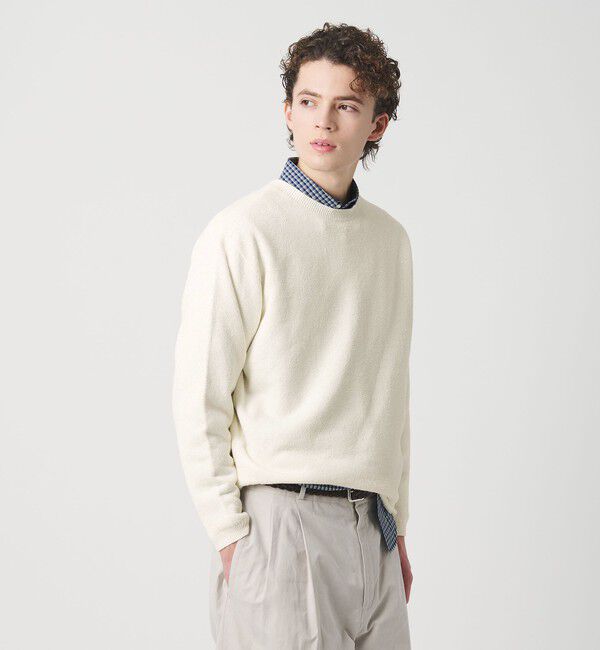 BEAUTY&YOUTH UNITED ARROWS「WJQ カットオフ クルーネック ニット ウォッシャブル」|ニット・セーター|