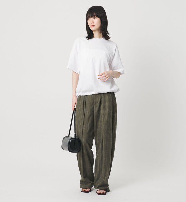 BEAUTY&YOUTH UNITED ARROWS「ヘム ドローストリング 5分袖 Tシャツ」|Tシャツ・カットソー|
