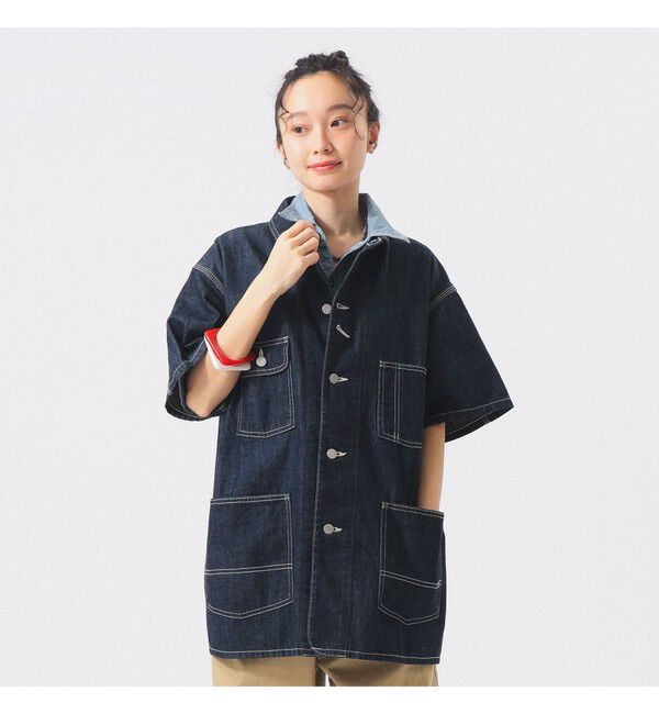 BEAMSBOY「デニム カバーオール ショートスリーブ」|ブルゾン・スタジャン|