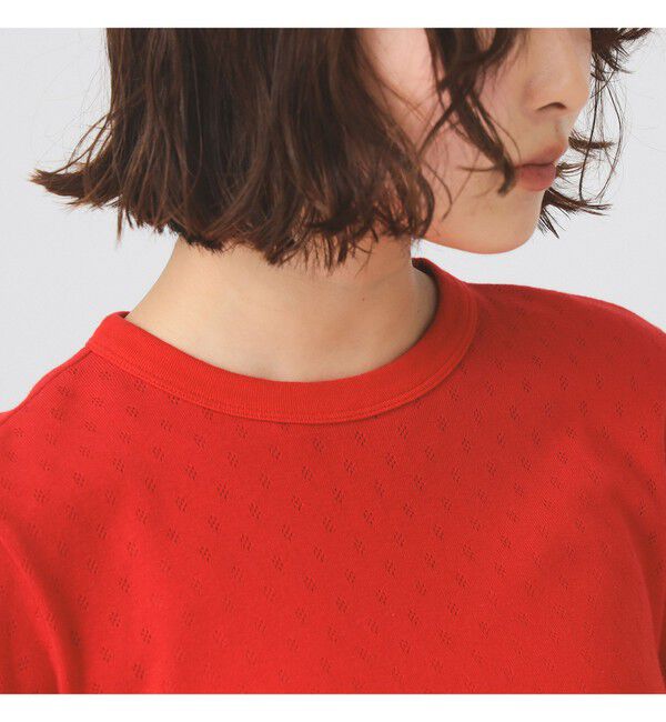 Ray BEAMS 「ORCIVAL / パターン メッシュ クルーネック Tシャツ」|Tシャツ・カットソー|