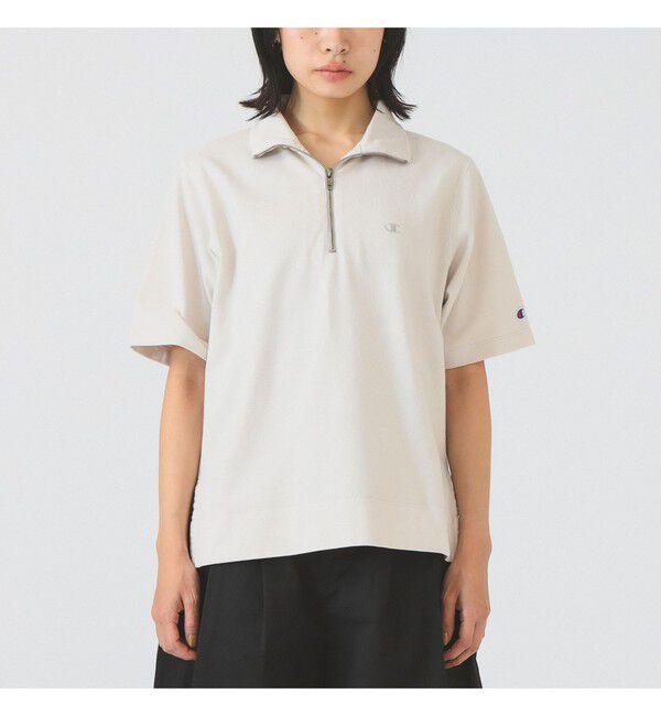 Ray BEAMS 「【別注】Champion / ハーフ ジップ Tシャツ」|Tシャツ・カットソー|