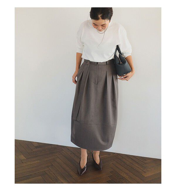 Demi-Luxe BEAMS 「ベルテッド コクーン スカート」|スカート|