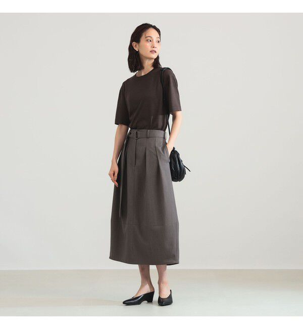 Demi-Luxe BEAMS 「ベルテッド コクーン スカート」|スカート|