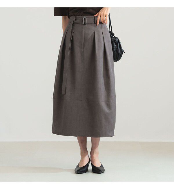 Demi-Luxe BEAMS 「ベルテッド コクーン スカート」|スカート|