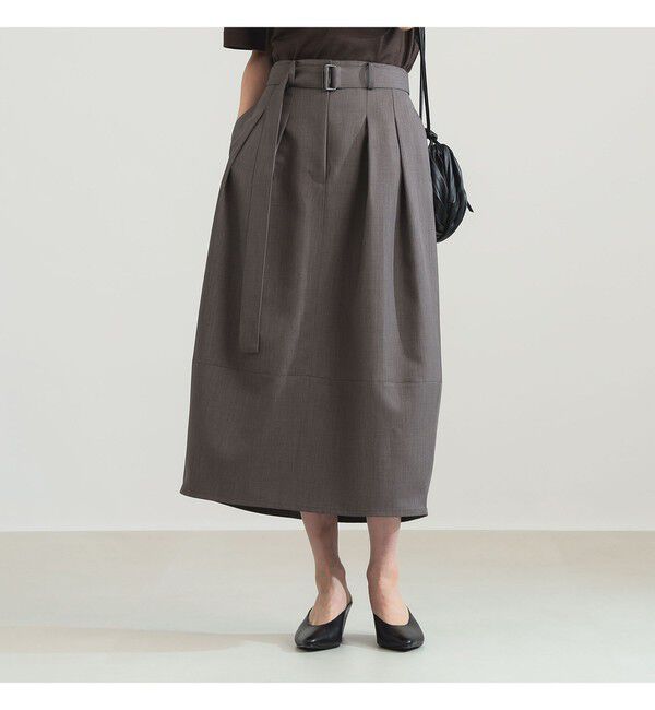 Demi-Luxe BEAMS 「ベルテッド コクーン スカート」|スカート|