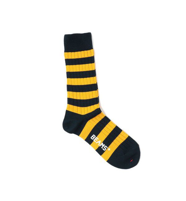BEAMS PLUS「Rib Stripe Socks」|ソックス|NAVY*MARY_GOLD