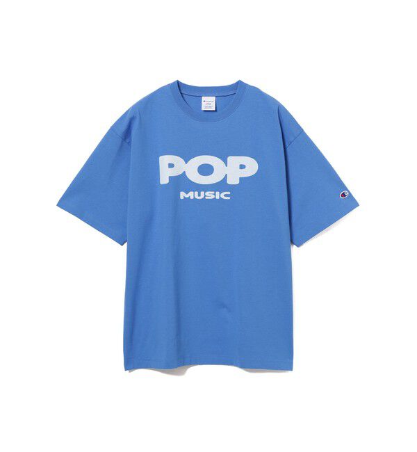 BEAMS「【別注】Champion / Music T-Shirt」|Tシャツ・カットソー|BLUE
