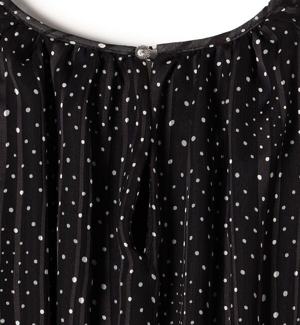 SHIPS for women「〈手洗い可能〉サテン 楊柳 ドット プリント ワンピース◆」|ワンピース|