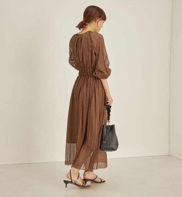 SHIPS for women「〈手洗い可能〉サテン 楊柳 ドット プリント ワンピース◆」|ワンピース|